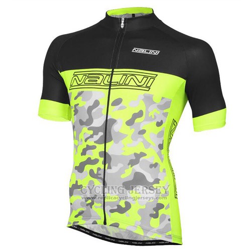 2016 Cycling Jersey Nalini Green and Black Short Sleeve and Bib Short