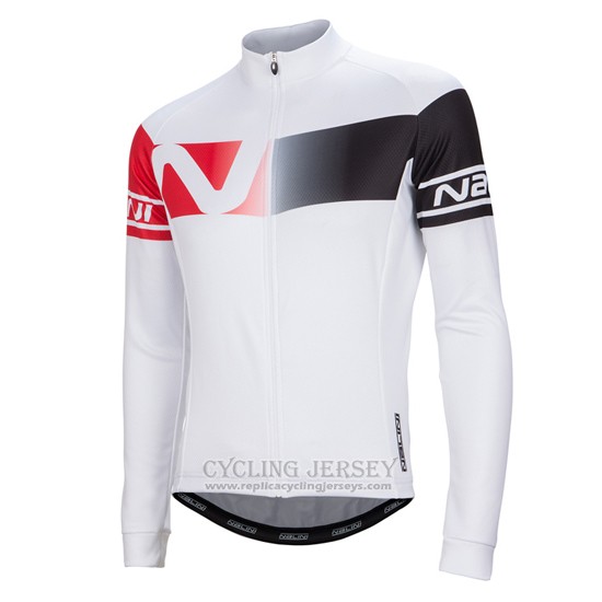 2016 Cycling Jersey Nalini Red and White Long Sleeve and Bib Tight