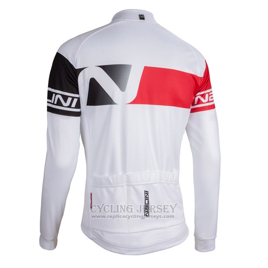 2016 Cycling Jersey Nalini Red and White Long Sleeve and Bib Tight
