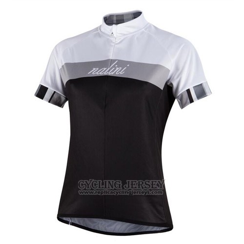 2016 Cycling Jersey Nalini Silver and Black Short Sleeve and Bib Short