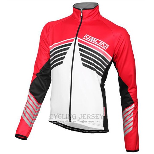 2016 Cycling Jersey Nalini White and Red Long Sleeve and Bib Tight