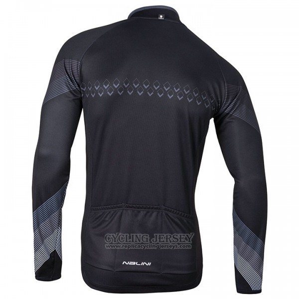 2017 Cycling Jersey Nalini Black Long Sleeve and Bib Tight