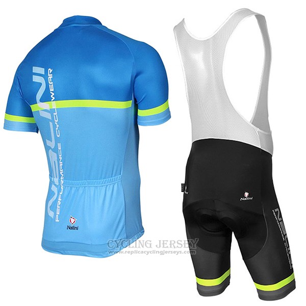 2017 Cycling Jersey Nalini Brivio Bluee Short Sleeve and Bib Short