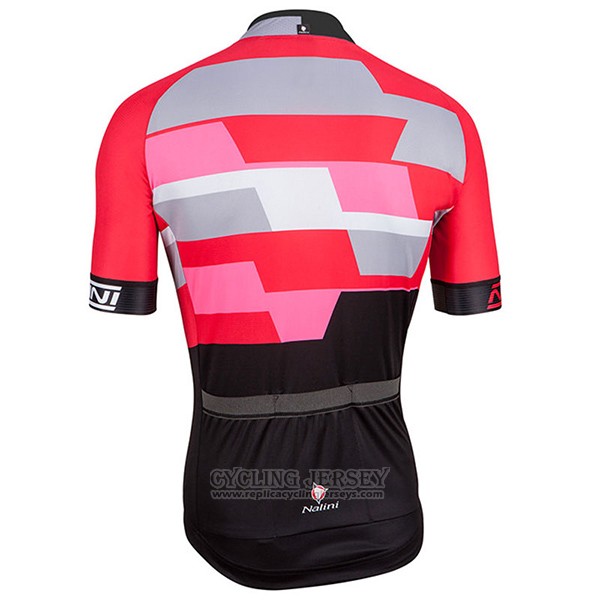 2017 Cycling Jersey Nalini Cervino Red and Black Short Sleeve and Bib Short