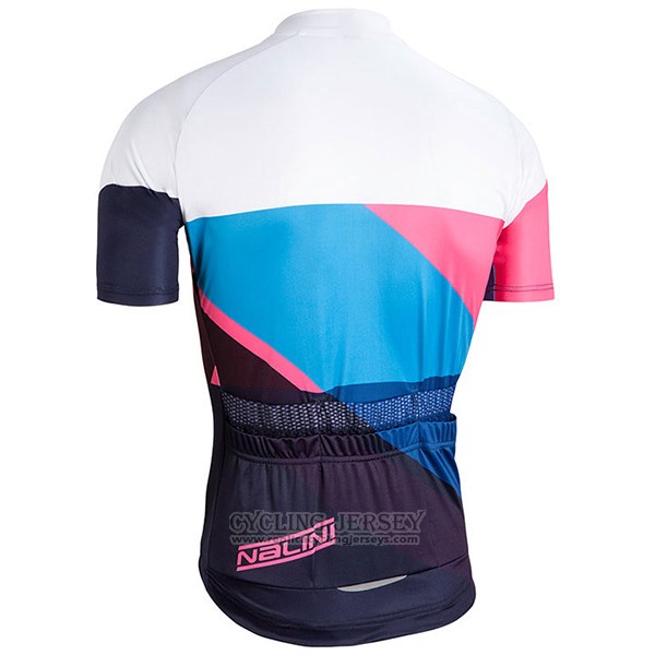 2017 Cycling Jersey Nalini Champion Bluee and White Short Sleeve and Bib Short