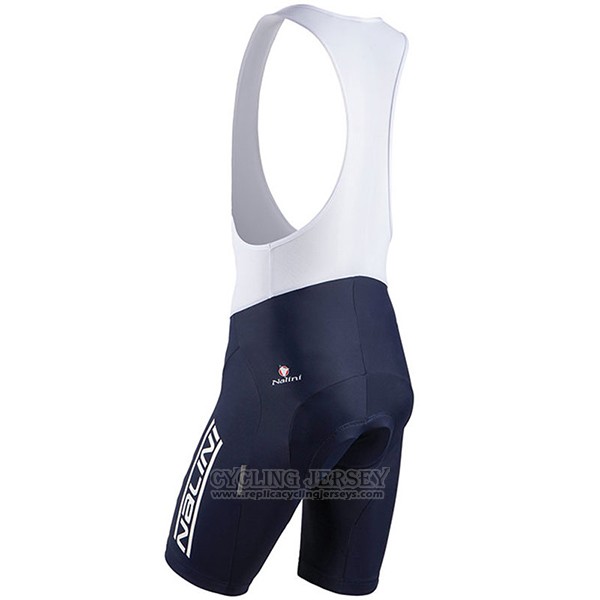 2017 Cycling Jersey Nalini Champion Bluee and White Short Sleeve and Bib Short