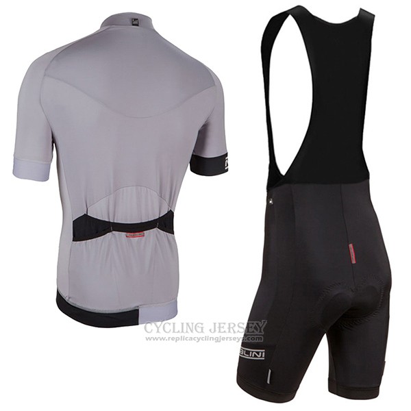2017 Cycling Jersey Nalini Curva Slate Silver Short Sleeve and Bib Short