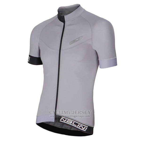 2017 Cycling Jersey Nalini Curva Slate Silver Short Sleeve and Bib Short