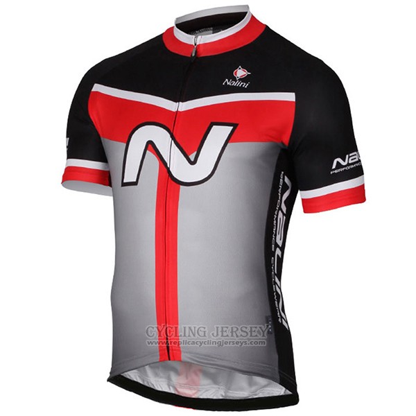 2017 Cycling Jersey Nalini Navision Black and Gray Short Sleeve and Bib Short