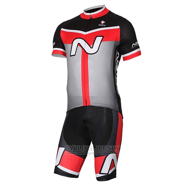 2017 Cycling Jersey Nalini Navision Black and Gray Short Sleeve and Bib Short