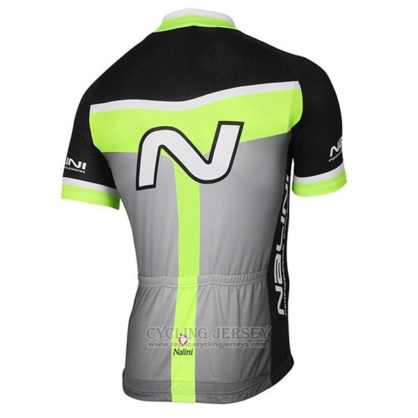 2017 Cycling Jersey Nalini Navision Green and Gray Short Sleeve and Bib Short