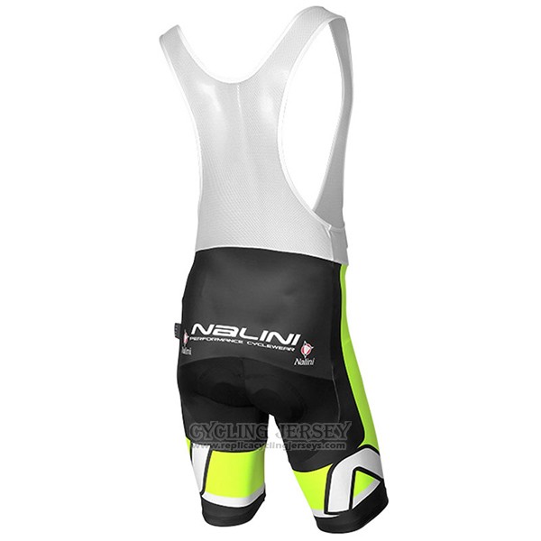 2017 Cycling Jersey Nalini Navision Green and Gray Short Sleeve and Bib Short