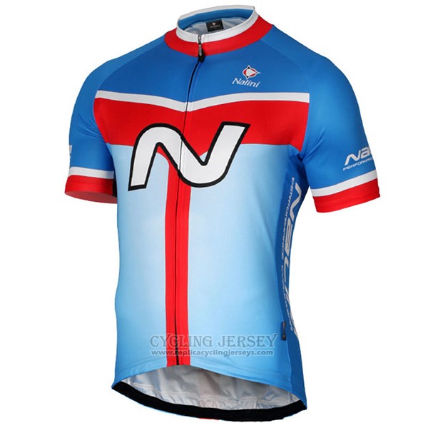 2017 Cycling Jersey Nalini Navision Sky Bluee Short Sleeve and Bib Short