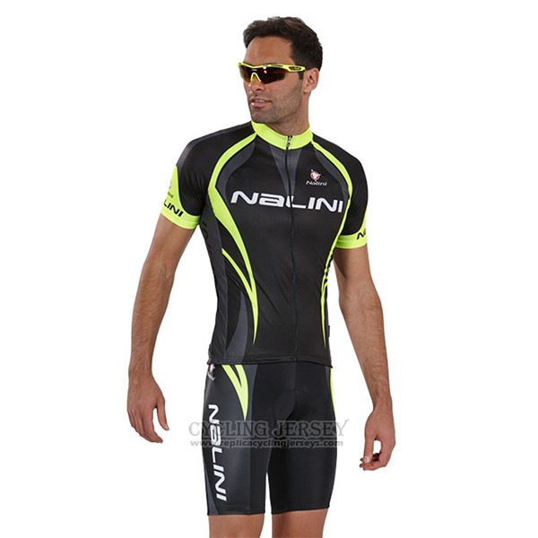 2017 Cycling Jersey Nalini Predazzo Black Short Sleeve and Bib Short
