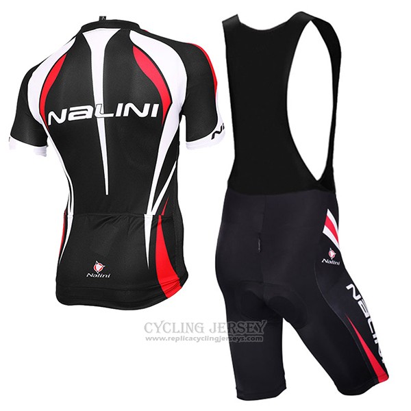 2017 Cycling Jersey Nalini Predazzo Black and Red Short Sleeve and Bib Short