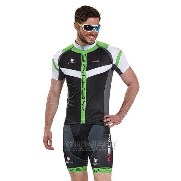 2017 Cycling Jersey Nalini Rigel Black Short Sleeve and Bib Short