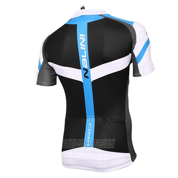 2017 Cycling Jersey Nalini Rigel Black and Bluee Short Sleeve and Bib Short