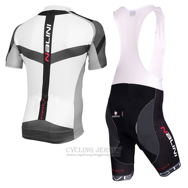 2017 Cycling Jersey Nalini Rigel White Short Sleeve and Bib Short