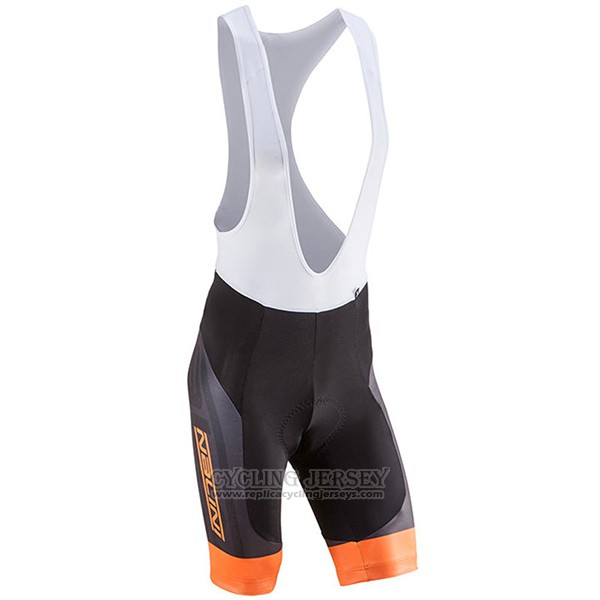 2017 Cycling Jersey Nalini Roma Black and Orange Short Sleeve and Bib Short
