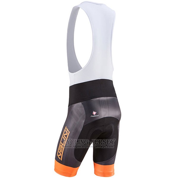 2017 Cycling Jersey Nalini Roma Black and Orange Short Sleeve and Bib Short