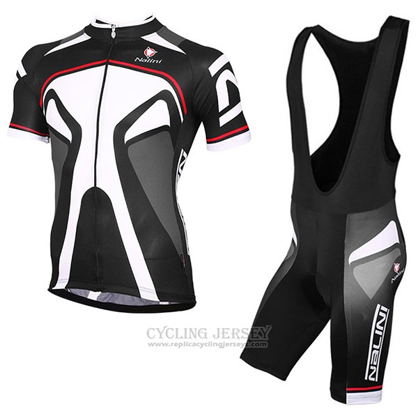 2017 Cycling Jersey Nalini Salorno Black Short Sleeve and Bib Short