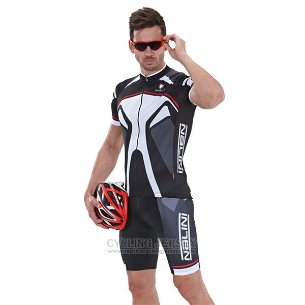 2017 Cycling Jersey Nalini Salorno Black Short Sleeve and Bib Short