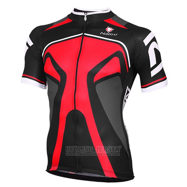 2017 Cycling Jersey Nalini Salorno Black and Red Short Sleeve and Bib Short