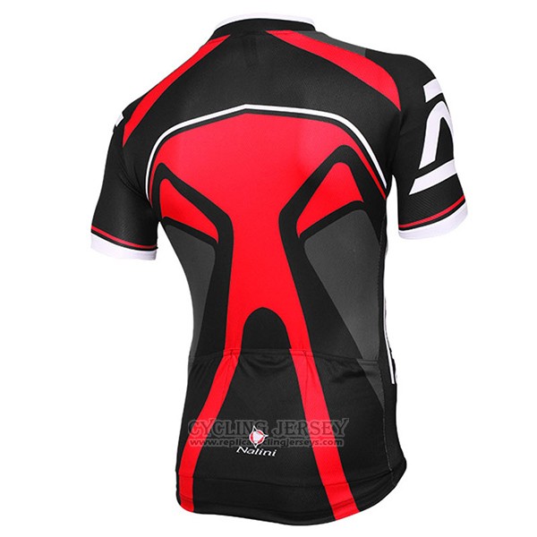 2017 Cycling Jersey Nalini Salorno Black and Red Short Sleeve and Bib Short
