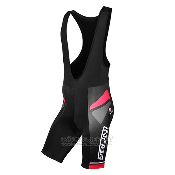 2017 Cycling Jersey Nalini Salorno Black and Red Short Sleeve and Bib Short