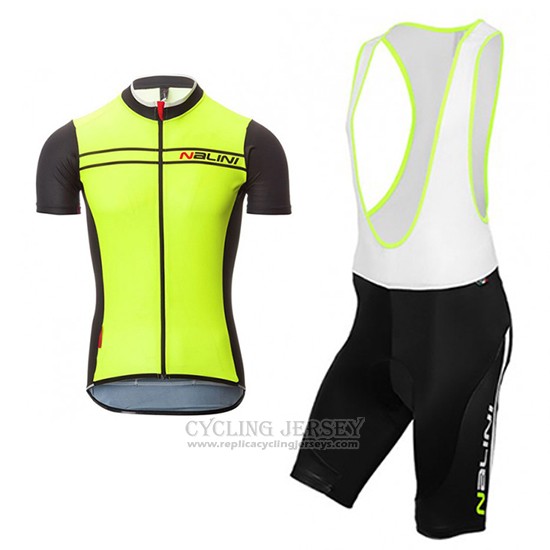 2017 Cycling Jersey Nalini Sinello Ti Green Short Sleeve and Bib Short