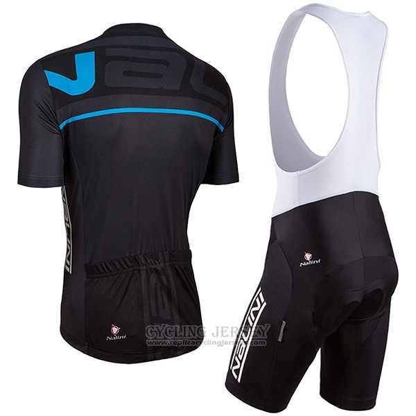 2017 Cycling Jersey Nalini Speed Black and Bluee Short Sleeve and Bib Short