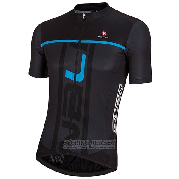2017 Cycling Jersey Nalini Speed Black and Bluee Short Sleeve and Bib Short