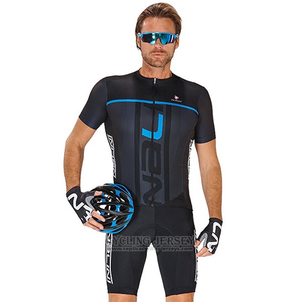 2017 Cycling Jersey Nalini Speed Black and Bluee Short Sleeve and Bib Short