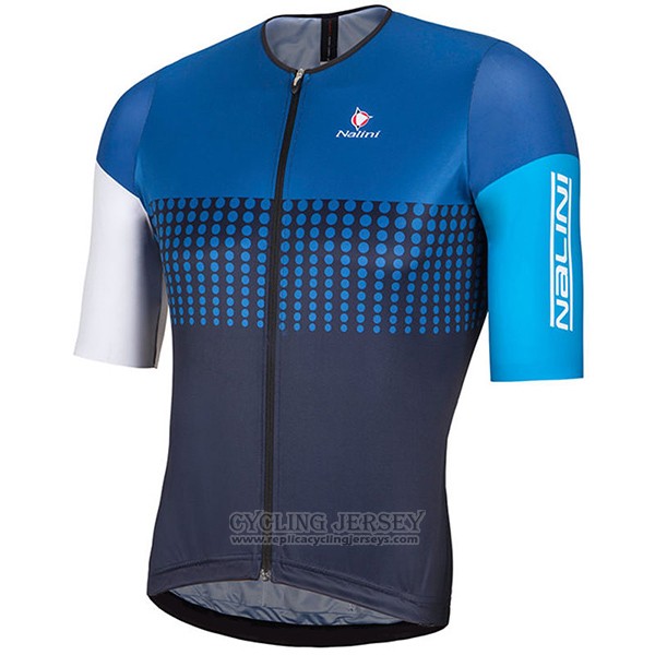 2017 Cycling Jersey Nalini Velodromo Bluee Short Sleeve and Bib Short