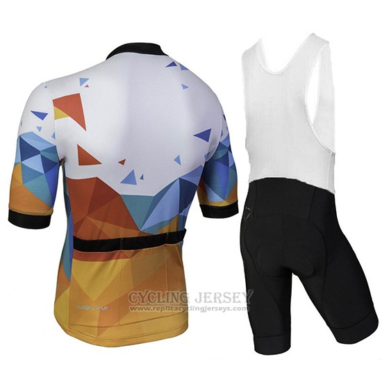 2018 Cycling Jersey Nalini Ahs Discesa White and Orange Short Sleeve and Bib Short