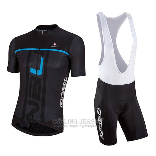 2018 Cycling Jersey Nalini Black and Bluee Short Sleeve and Bib Short