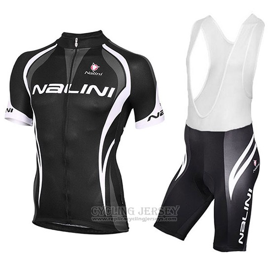 2018 Cycling Jersey Nalini Black and White Short Sleeve and Bib Short