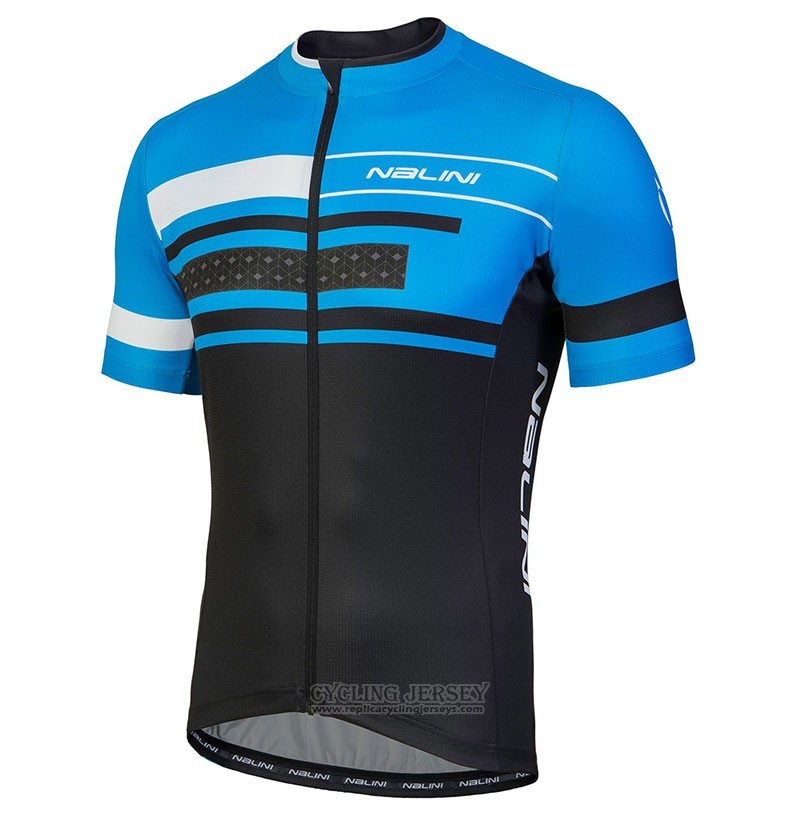 2018 Cycling Jersey Nalini Fatica Bluee Short Sleeve and Bib Short