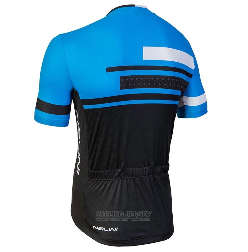 2018 Cycling Jersey Nalini Fatica Bluee Short Sleeve and Bib Short
