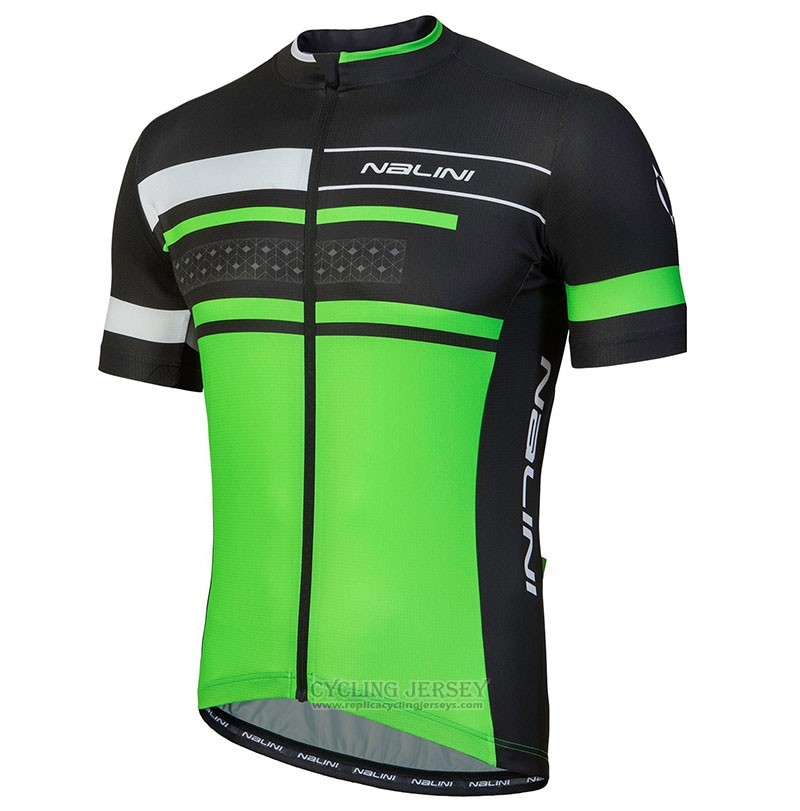 2018 Cycling Jersey Nalini Fatica Green Short Sleeve and Bib Short