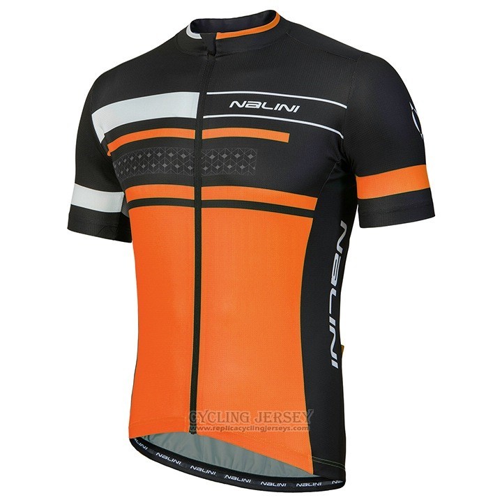 2018 Cycling Jersey Nalini Fatica Orange Short Sleeve and Bib Short