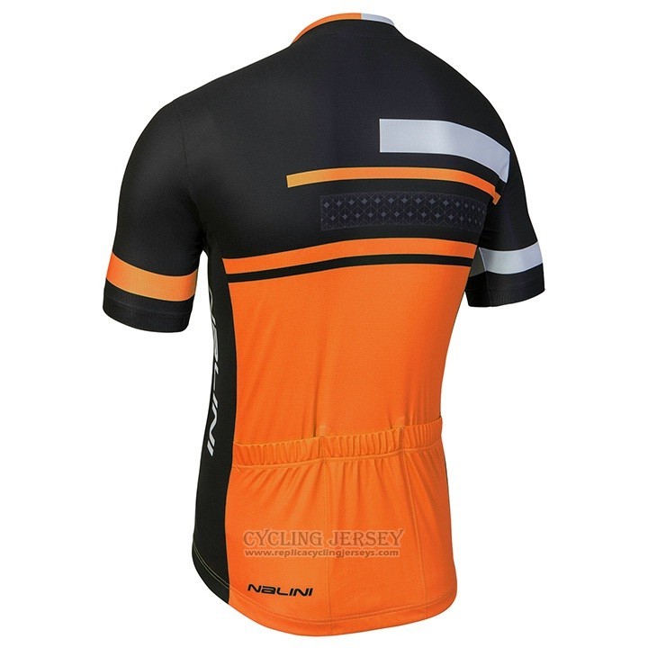 2018 Cycling Jersey Nalini Fatica Orange Short Sleeve and Bib Short