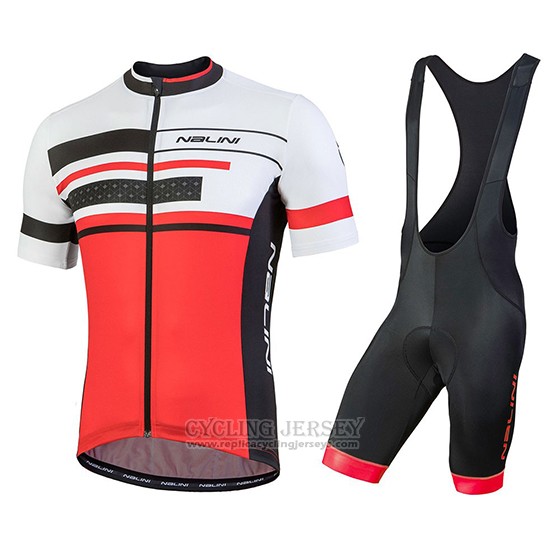 2018 Cycling Jersey Nalini Fatica Red Short Sleeve and Bib Short
