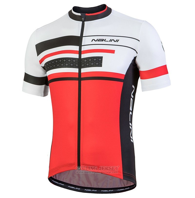 2018 Cycling Jersey Nalini Fatica Red Short Sleeve and Bib Short