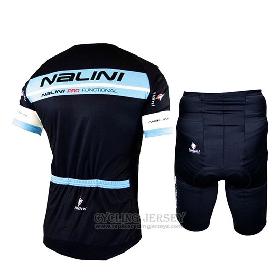 2019 Cycling Jersey Nalini Black Blue Short Sleeve and Overalls