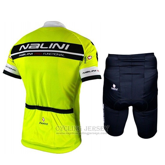 2019 Cycling Jersey Nalini Black Bright Green Short Sleeve and Overalls
