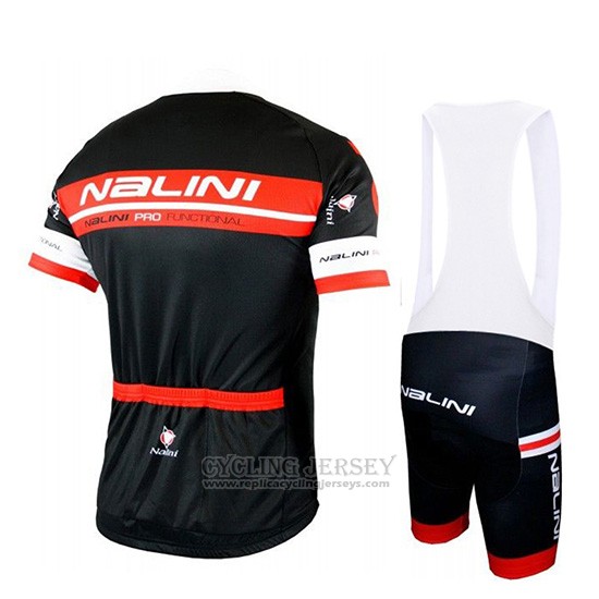 2019 Cycling Jersey Nalini Black Red Short Sleeve and Overalls