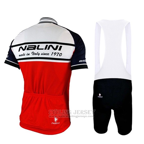 2019 Cycling Jersey Nalini White Red Black Short Sleeve and Overalls
