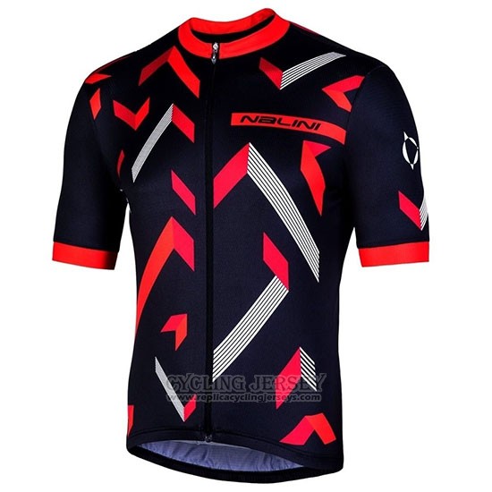 2019 Cycling Jersey Nalini Descesa 2.0 Black Red Short Sleeve and Bib Short