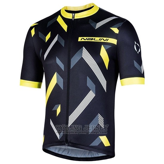 2019 Cycling Jersey Nalini Descesa 2.0 Black Yellow Short Sleeve and Bib Short